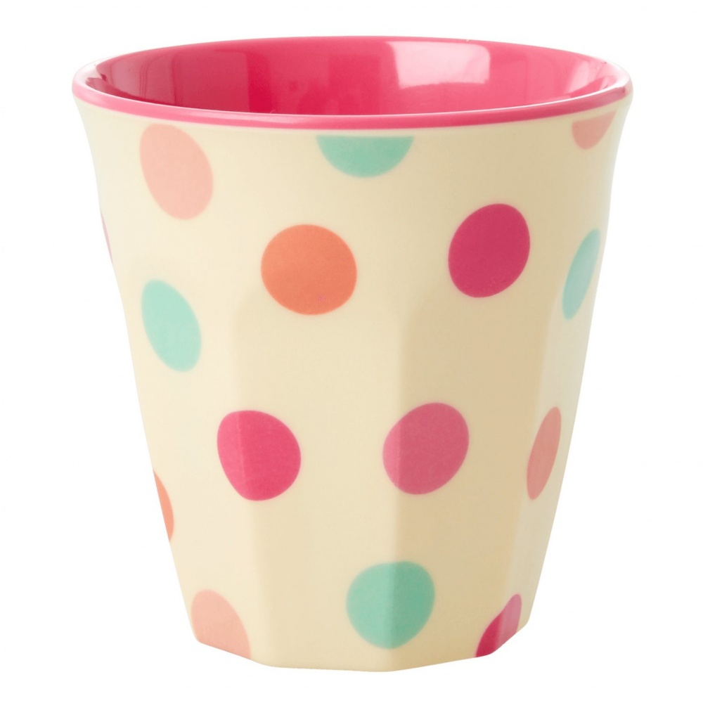 Set of 6 Small Kids Melamine Cups Pink Jungle Collection Rice DK